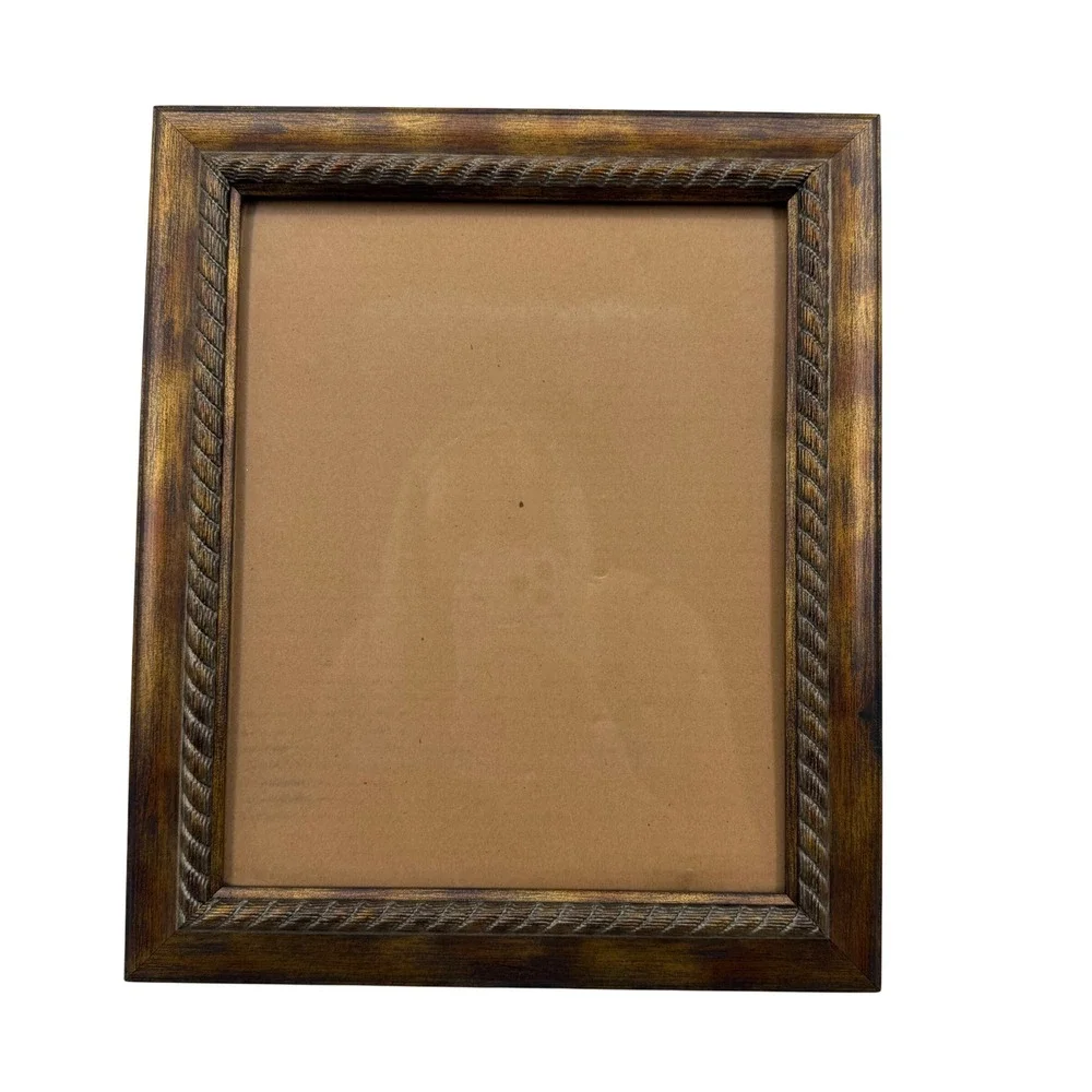 Michaels Picture Frame Home 8x10 Bronze Gold Excellent Rope Border Traditional